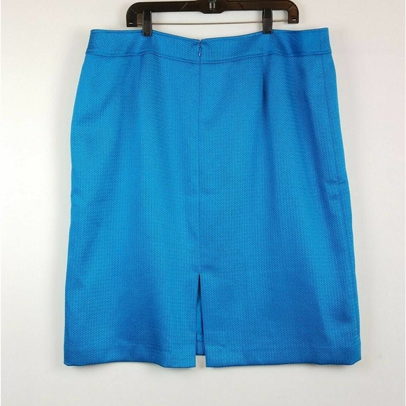 Tahari Blue Pencil Skirt - Picture 5 of 12